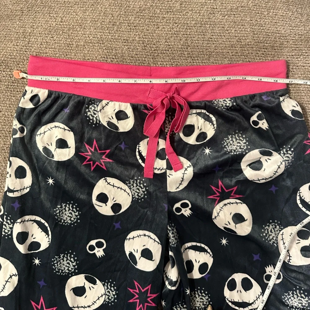 NWT Nightmare Before Christmas Pajama Pants Wide Leg Hot Pink Goth Disney Pjs L - Picture 6 of 7